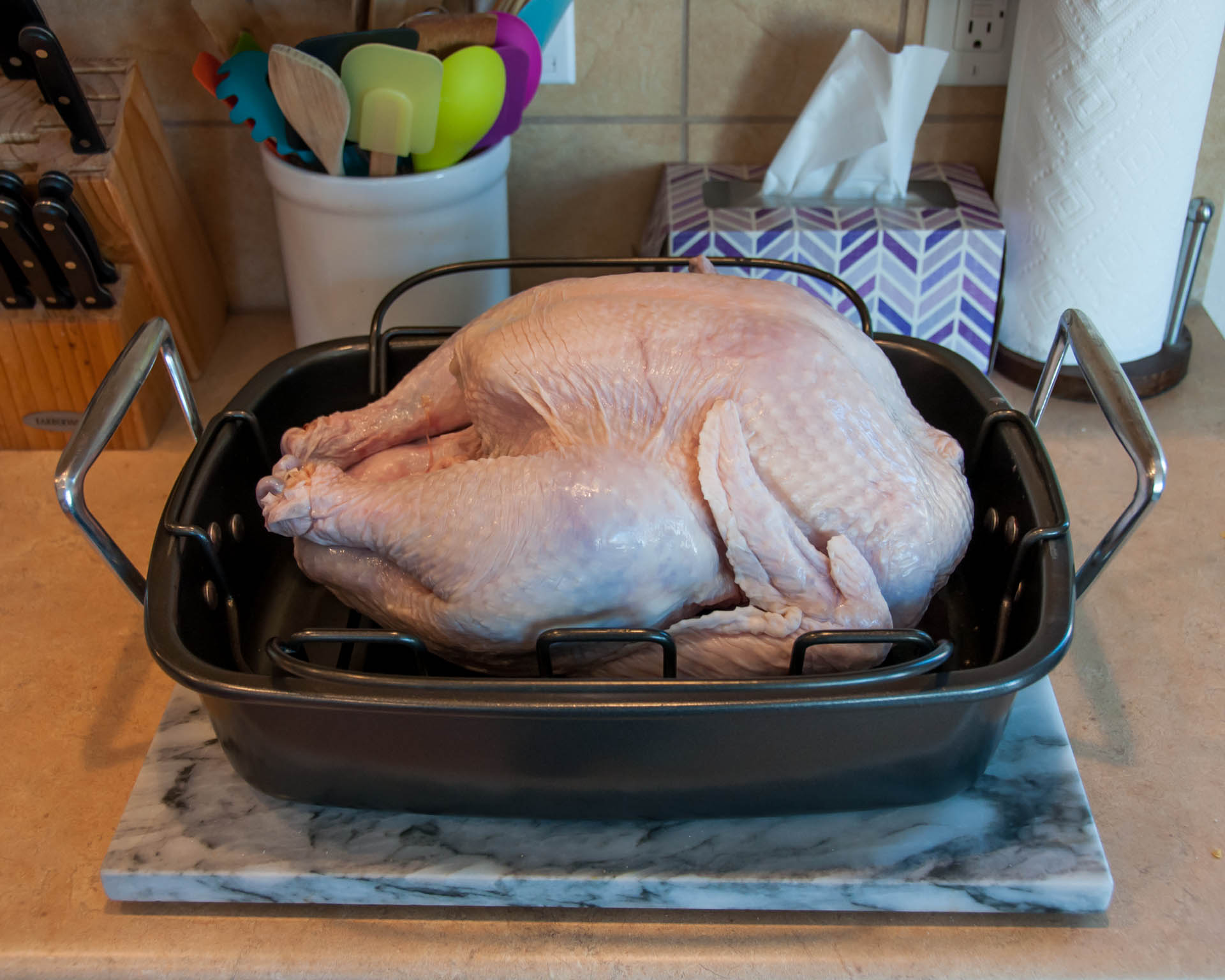 Turkey in pan