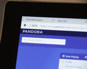 Pandora webpage