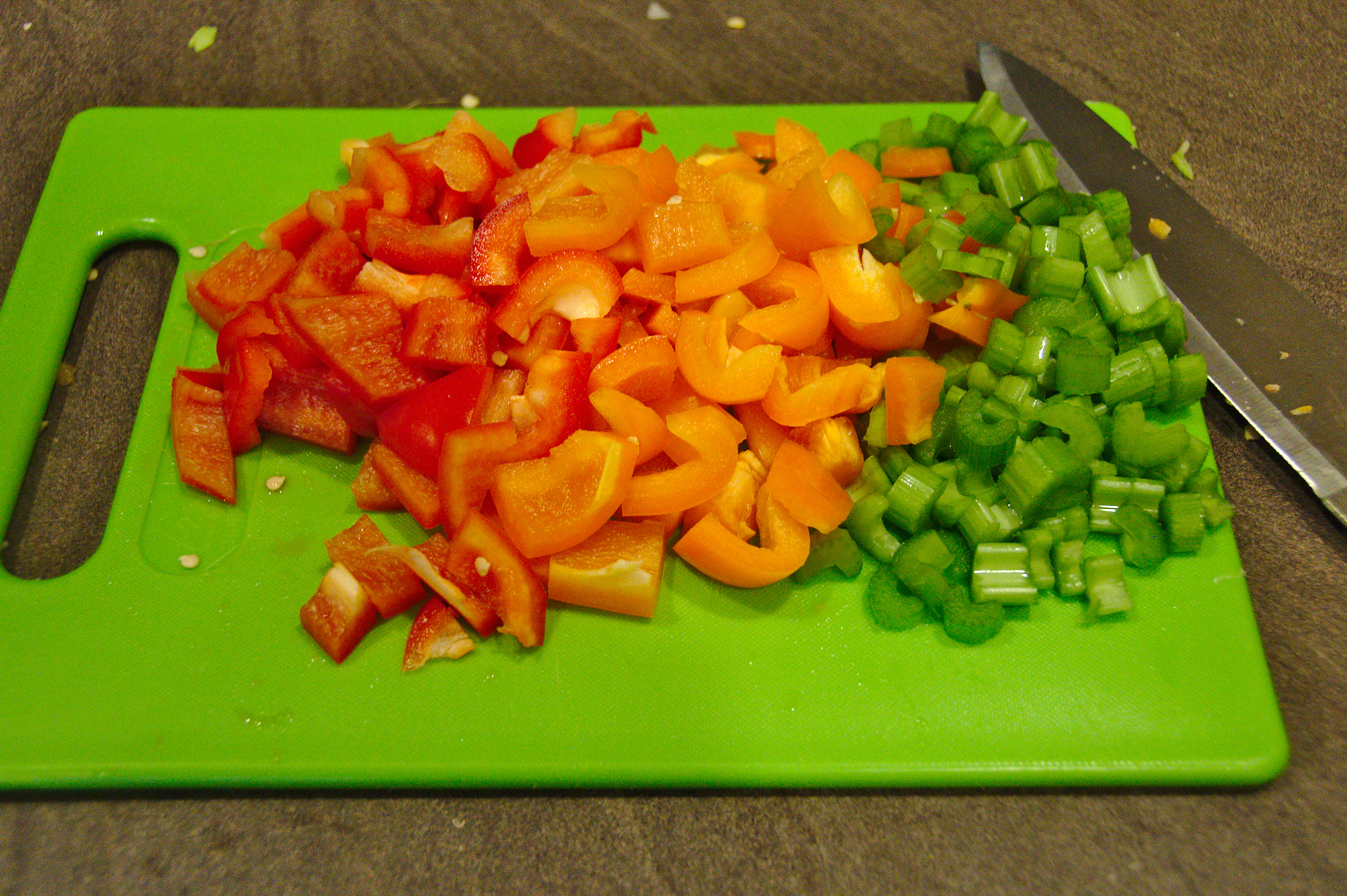 Chopped vegetables